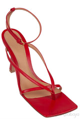 Red Stretch Leather Sandals