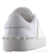 White and Gold Stripe Trainer Sneakers