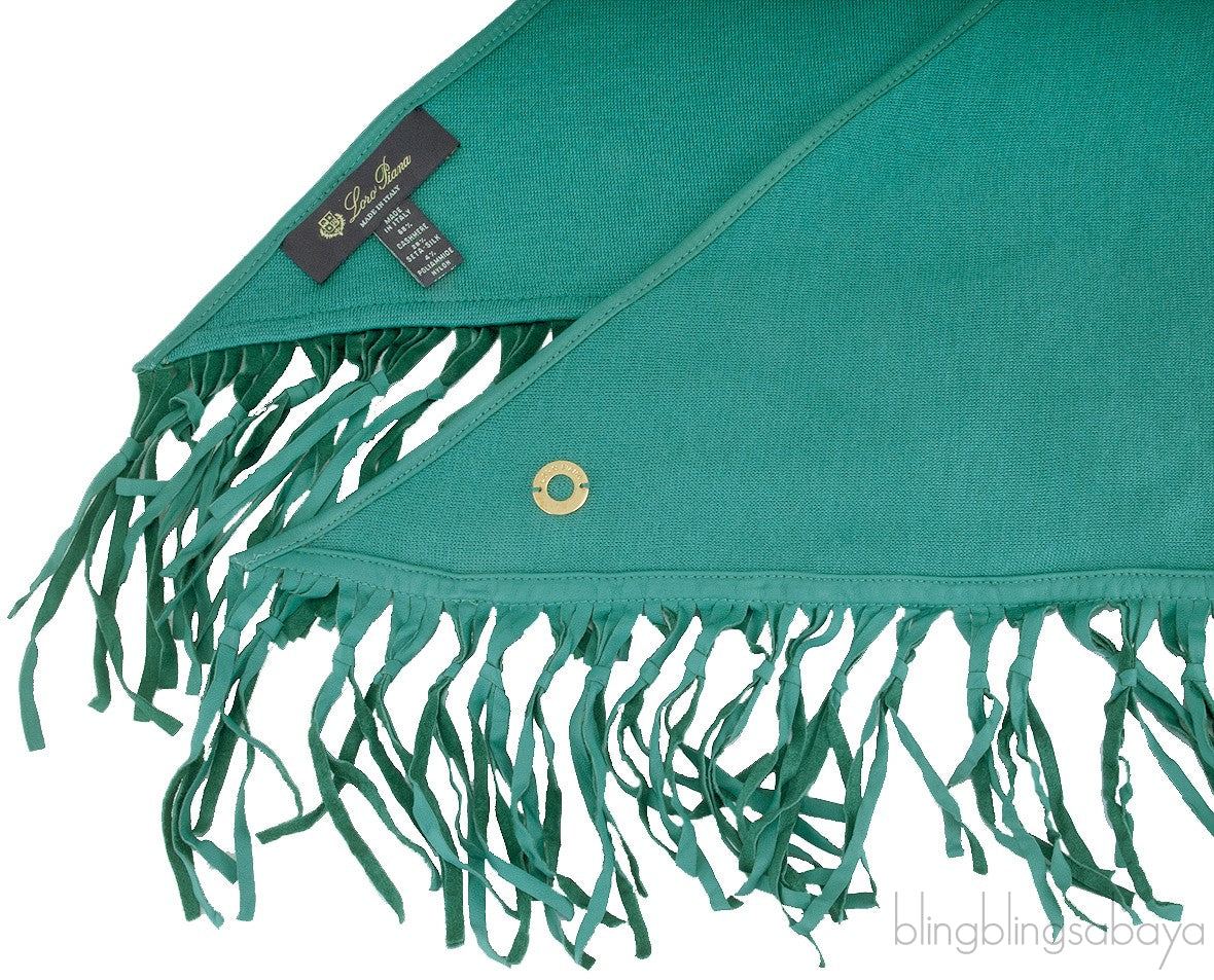 Triangular Fringed Cashmere Shawl