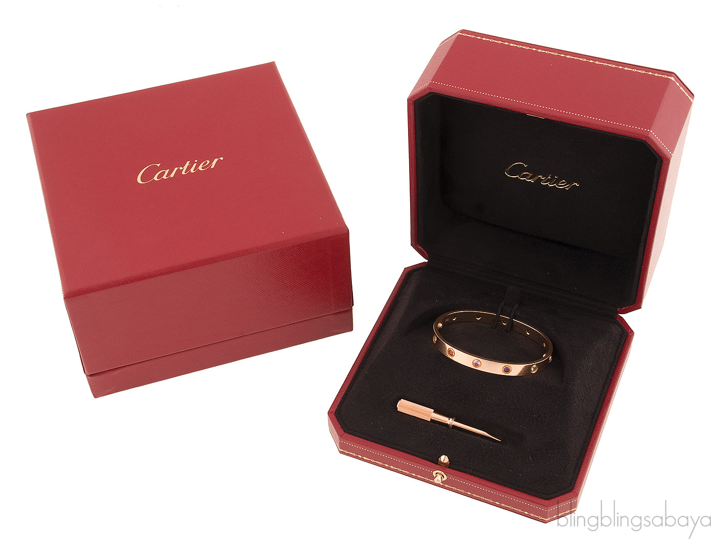 Rainbow LOVE Rose Gold Bracelet