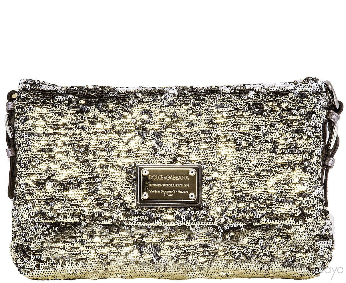 Miss Charles Sequin Shoulder Bag