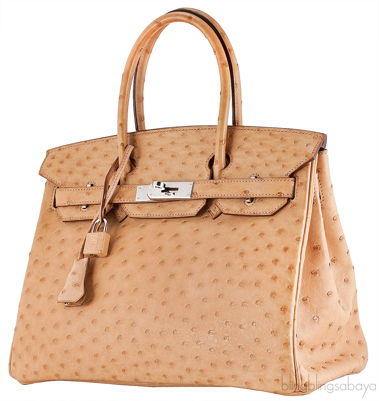Birkin 30 Natural Gold Ostrich PHW