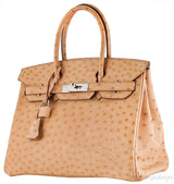 Birkin 30 Natural Gold Ostrich PHW