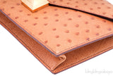 Vintage Medor Gold Ostrich Clutch