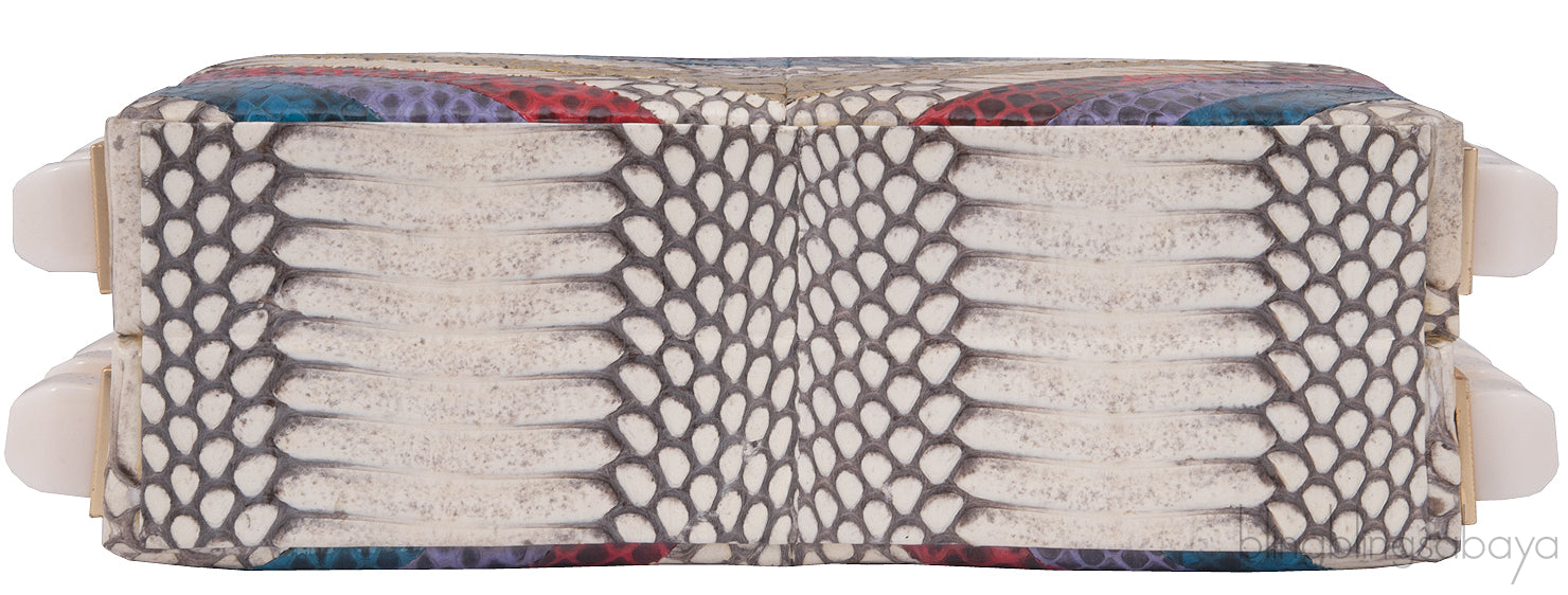 Viper Skin Lucite Studs Clutch*