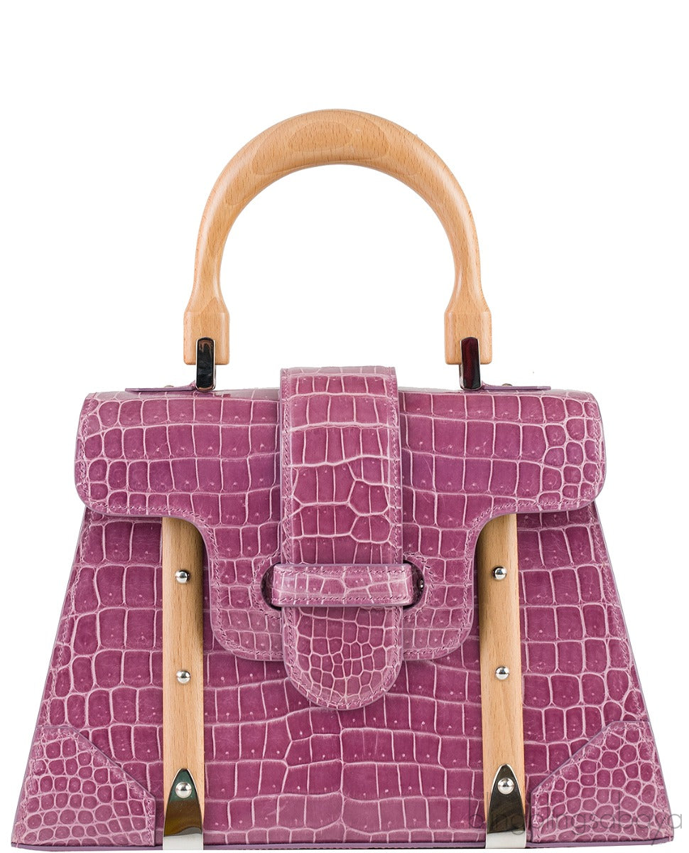 Saigon PM Purple Crocodile Bag