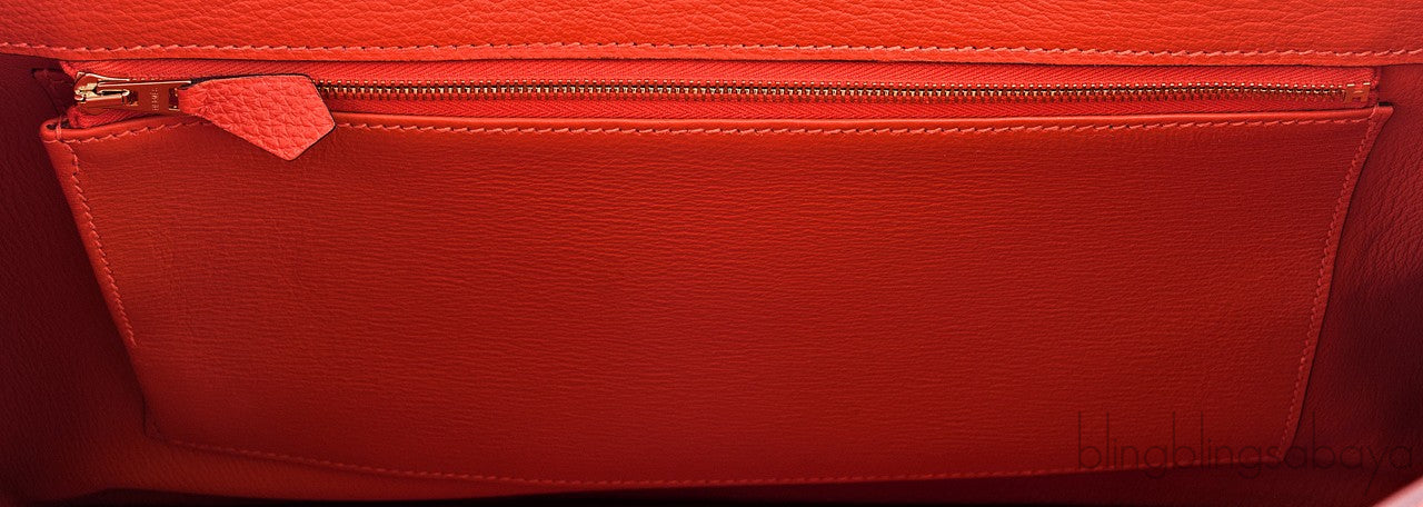 Birkin 35 Orange Taurillon Clem.