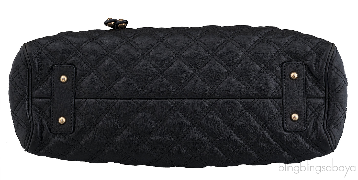 Black Quilted Stam Bag