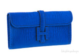 Jige Elan Blue Electric Crocodile Clutch