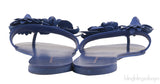 Lilico Appliqué Blue Leather Sandals