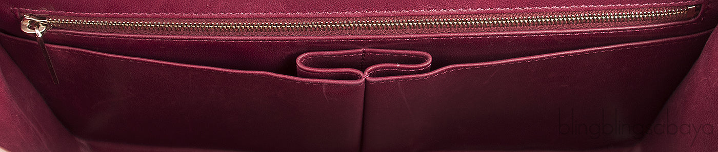 Classic Bordeaux Crocodile Jumbo Bag