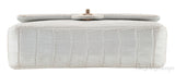 Silver Alligator Medium Flap Bag