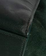 Trapeze Emerald Green Croc Embossed Shoulder Bag