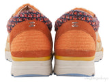 Metallic Gold Orange Woven Sneakers