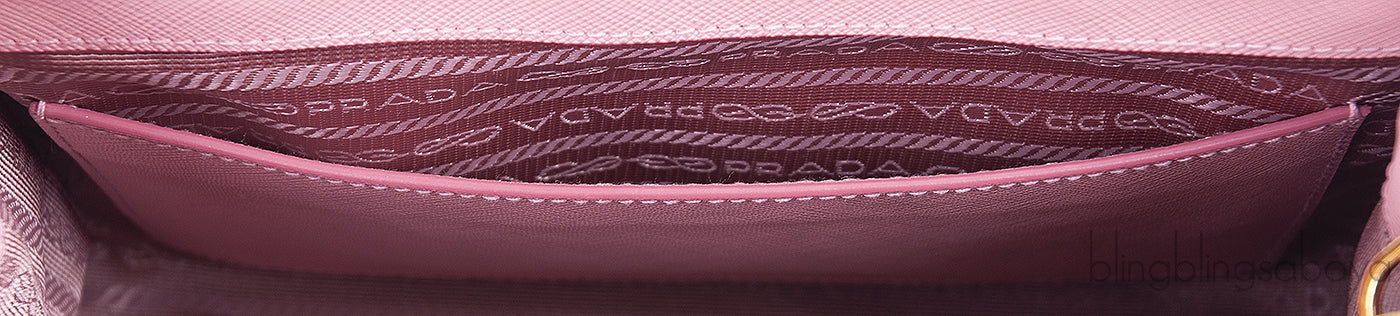 Pink Petal Galleria Saffiano Small Leather Bag