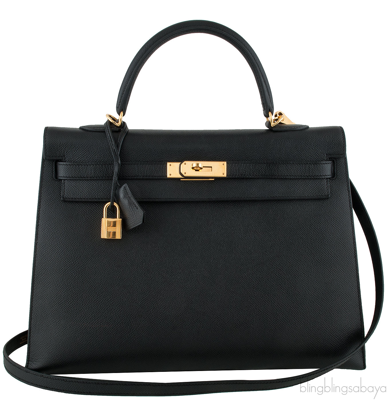 Kelly 35 Black Epsom Sellier GHW