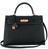 Kelly 35 Black Epsom Sellier GHW
