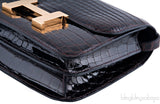 Constance III Dark Brown Nilo Croco