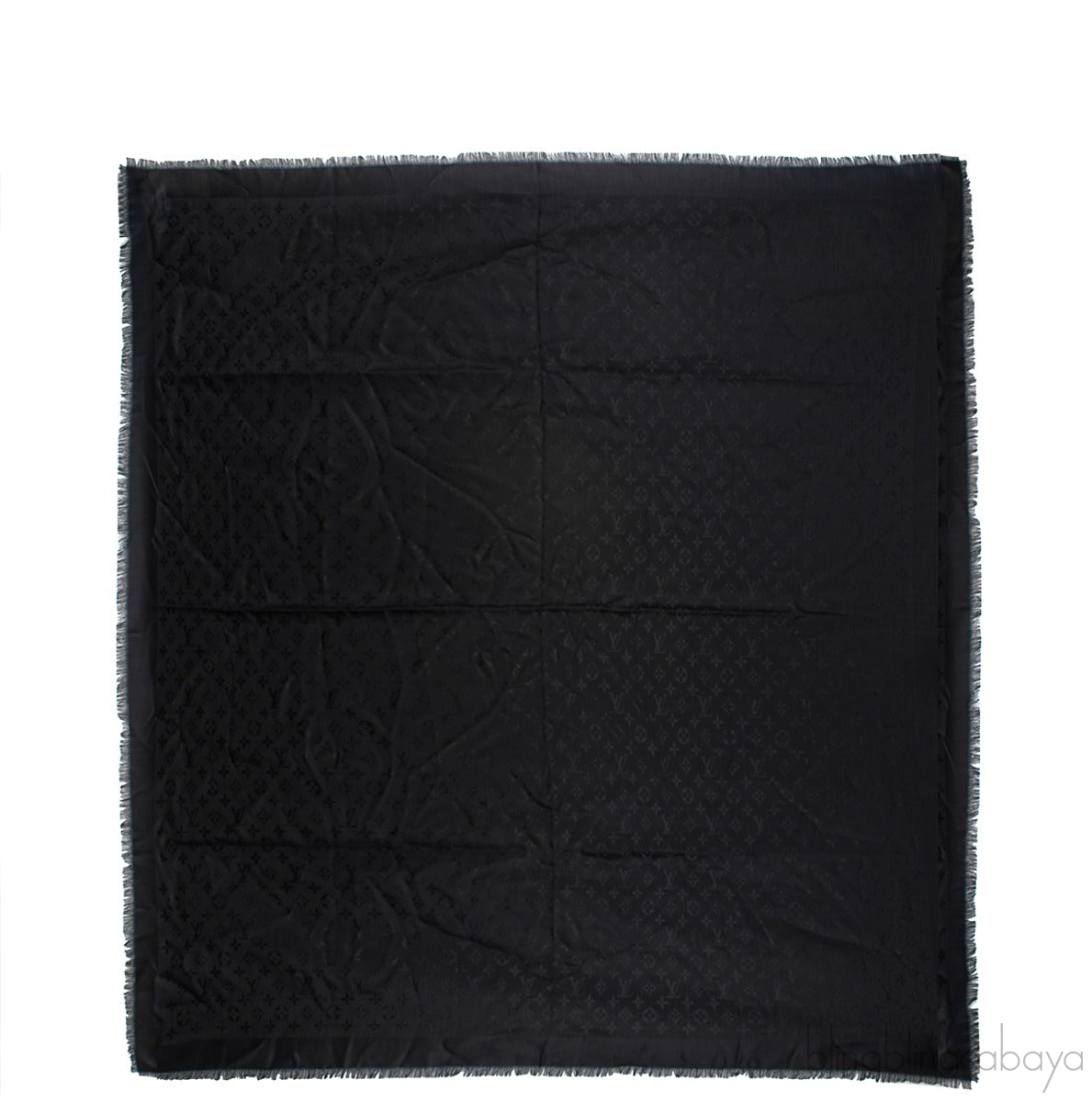 Black Classique Monogram Shawl