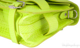 Neon Green Python PS11 Shoulder Bag