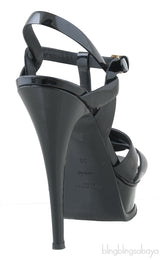 Tribute Black Patent Sandals