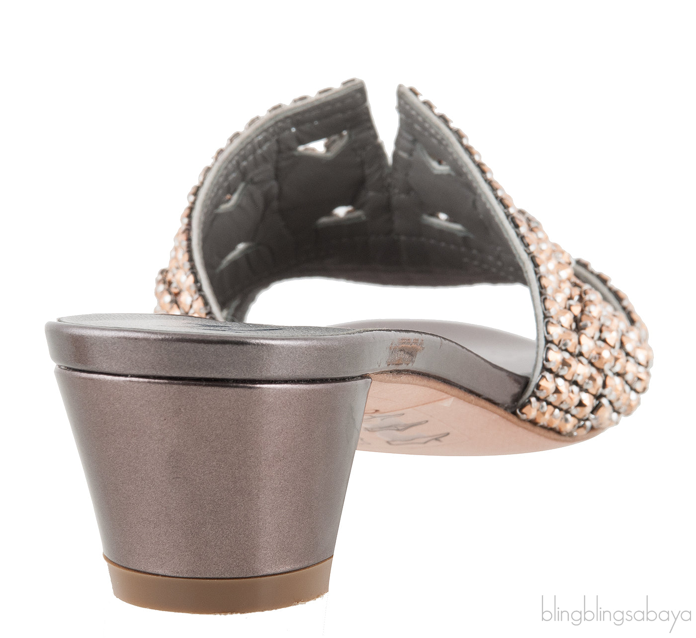 Gun Metal Heeled Sandals