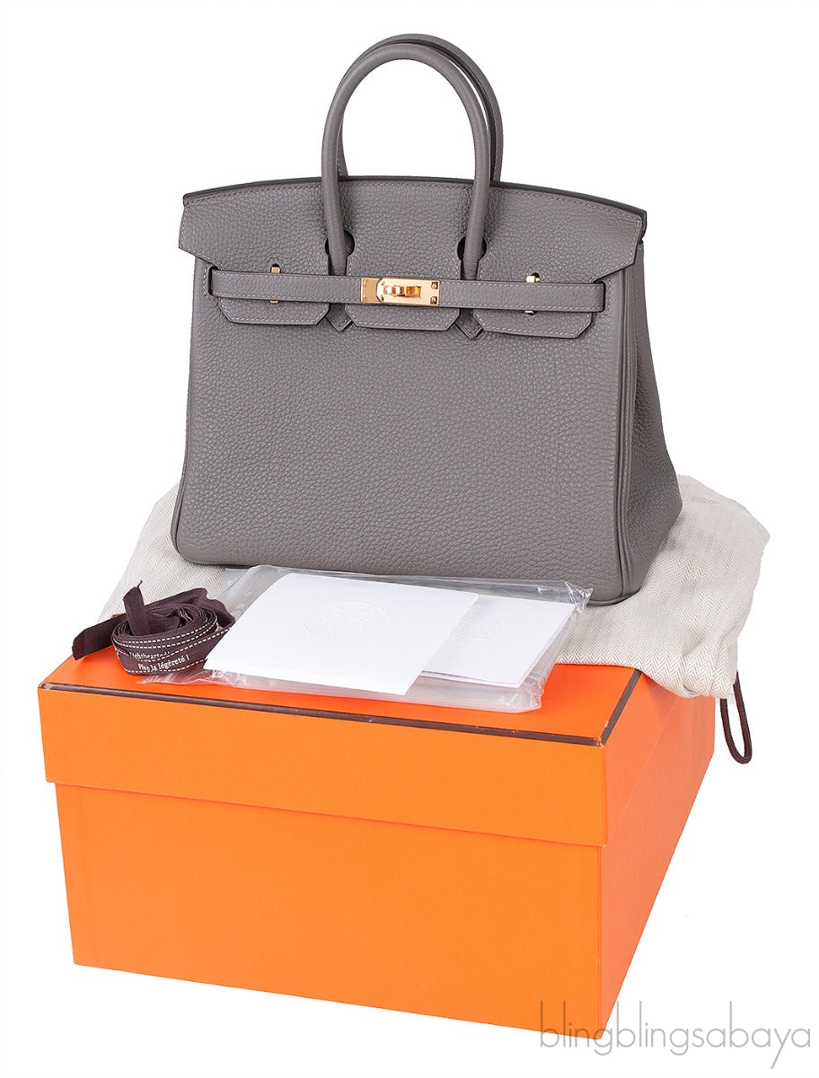 Birkin 25 Gris Meyer Togo GHW