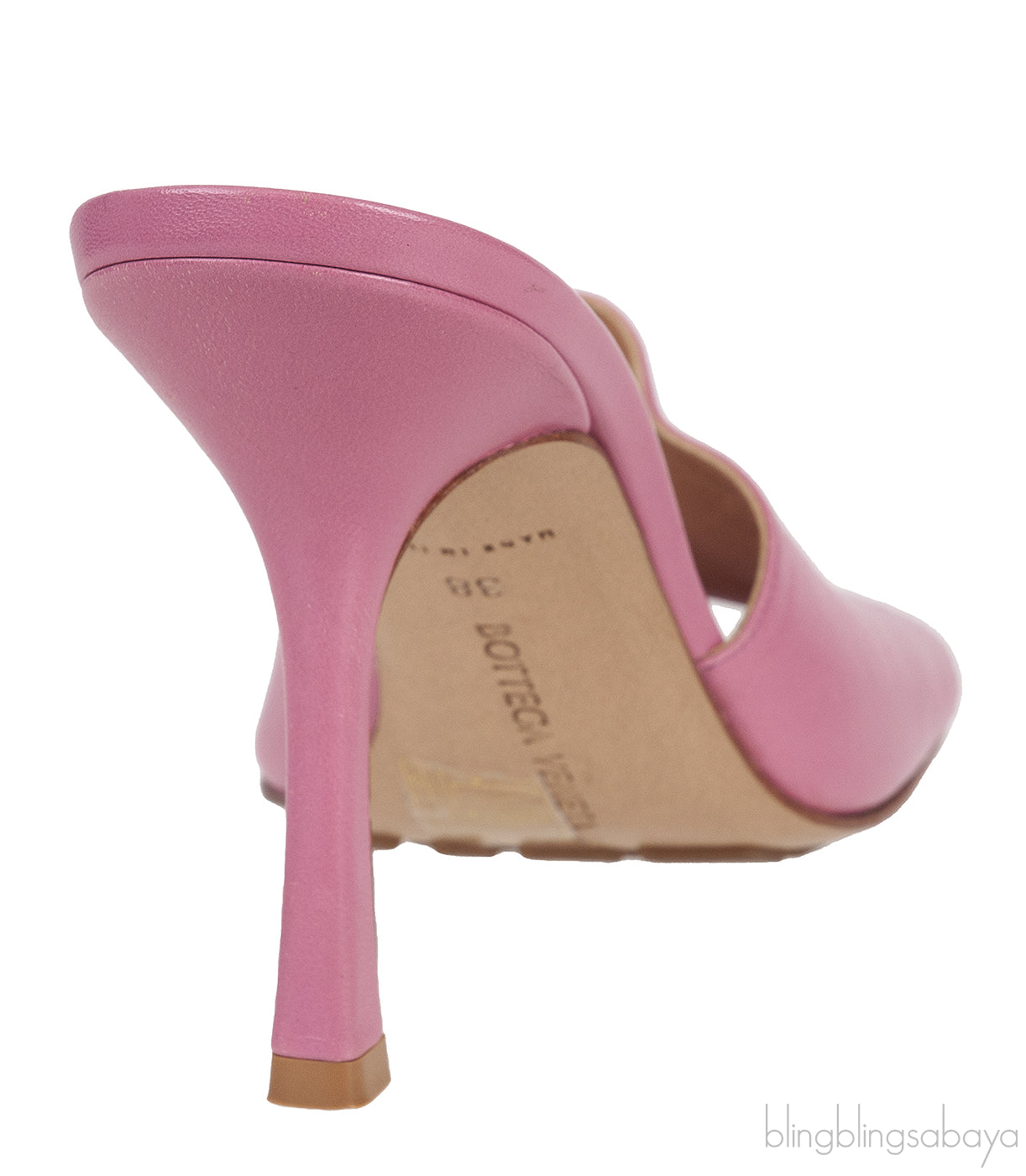 Pink Stretch Leather Sandals