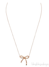 Yellow Gold Bow Pendant Necklace