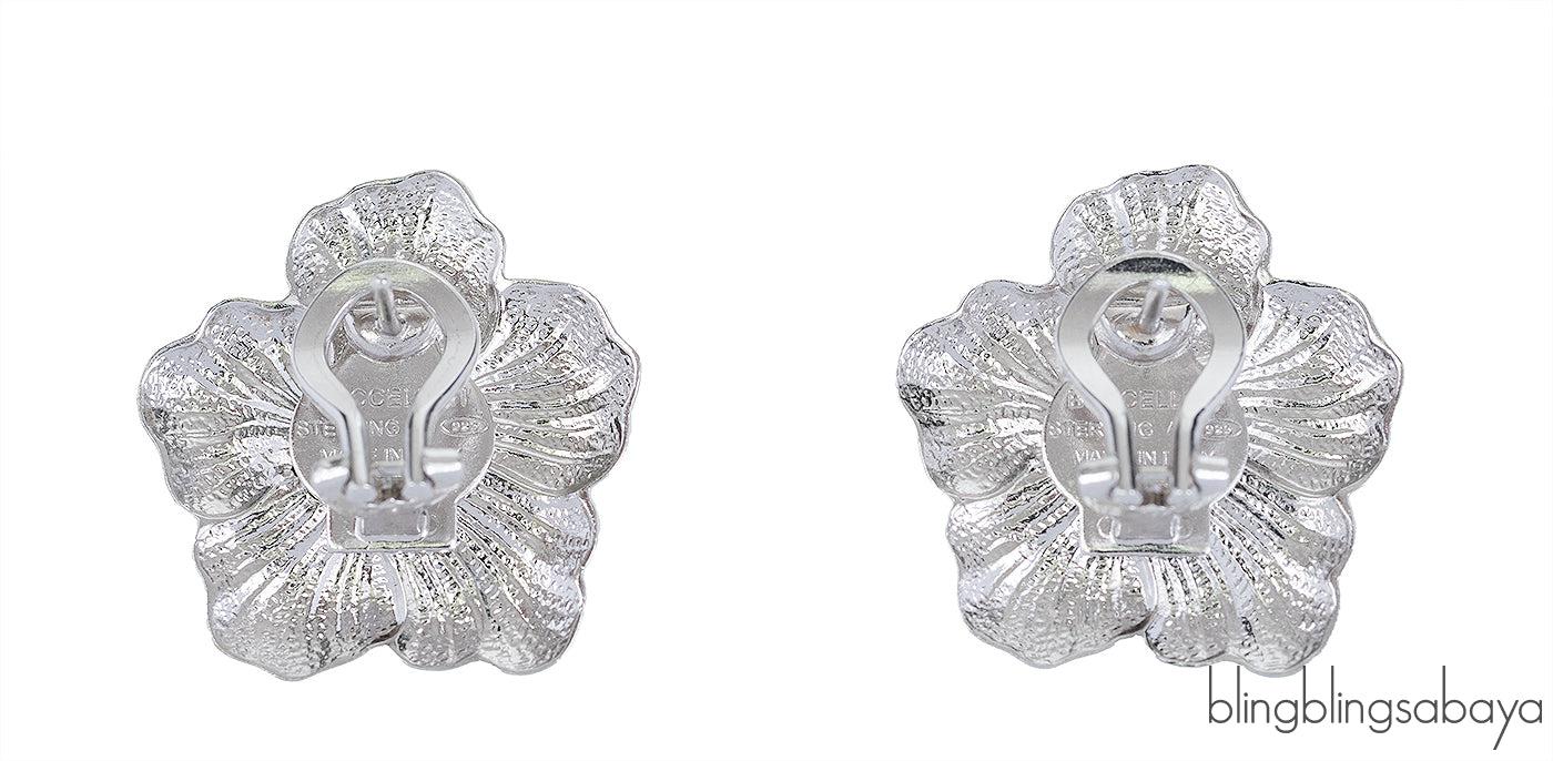 Buccellati Blossoms Gardenia Silver and Vermeil Button Earrings