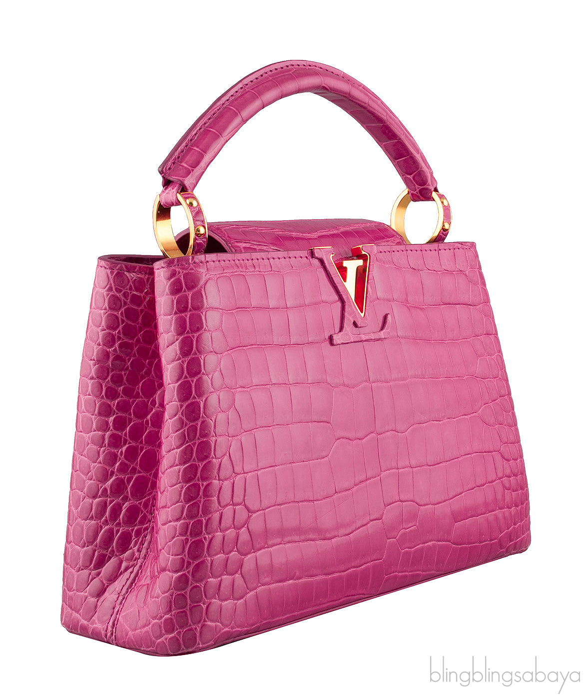 Capucines Fuchsia Pink Crocodile BB