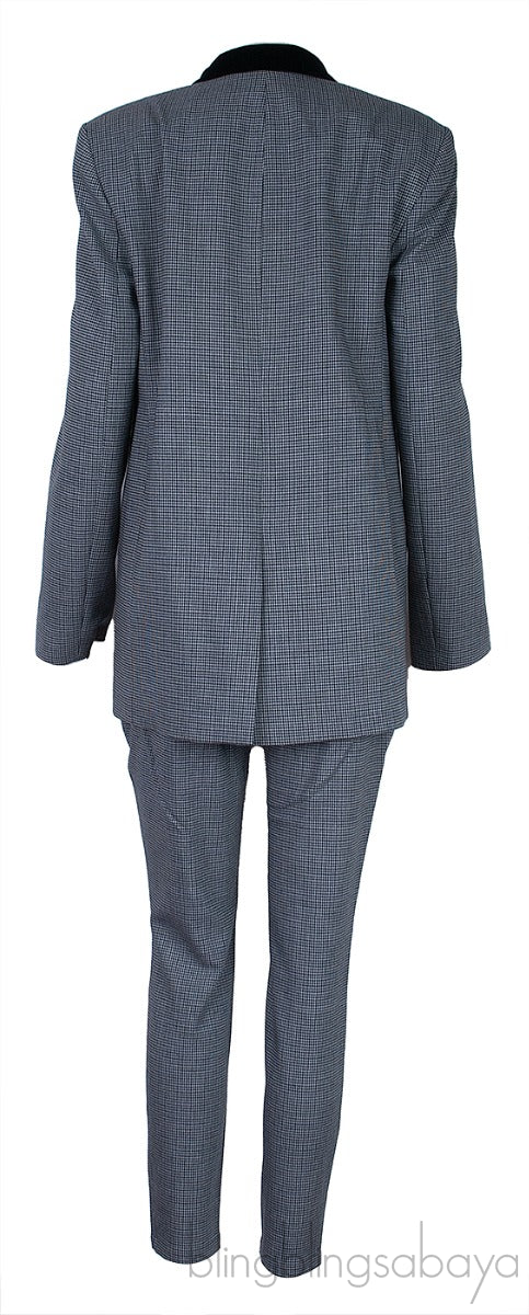 Grey Houndstooth Blazer & Trouser