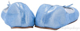Metallic Blue Ballet Flat