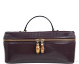 Plum Vanity Leather Bag