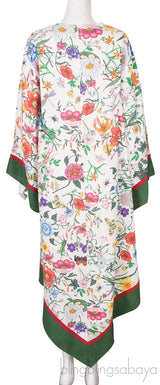 Printed Asymmetric Kimono Dress