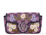 Pink GG Marmont Embroidery Super Mini Bag
