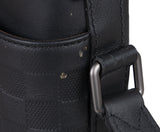 Black Infiniti Leather Calypso Messenger Bag MM