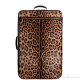 Leopard Pony Hair Large Luggage Trolley