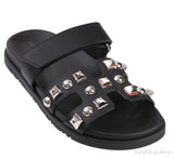 Hermes Chypre Black Cloute Studded Sandals