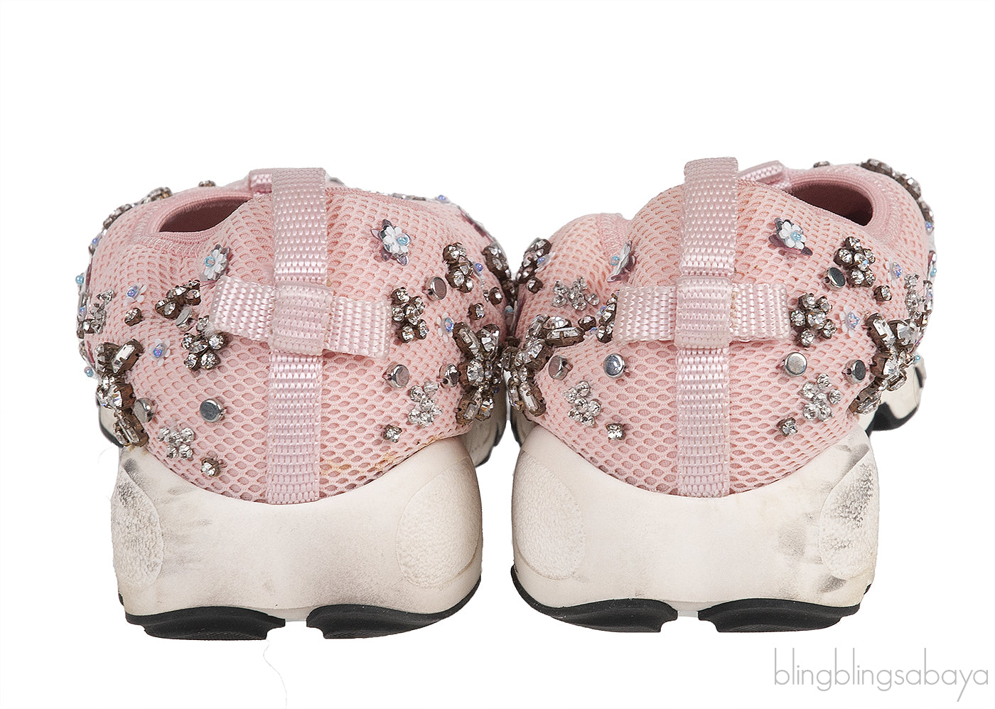 Pink Embellished Fusion Sneakers