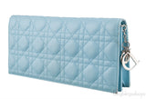 Light Blue Quilted Cannage Clutch