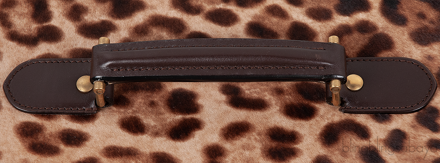 Leopard Pony Hair Medium Luggage Trolley