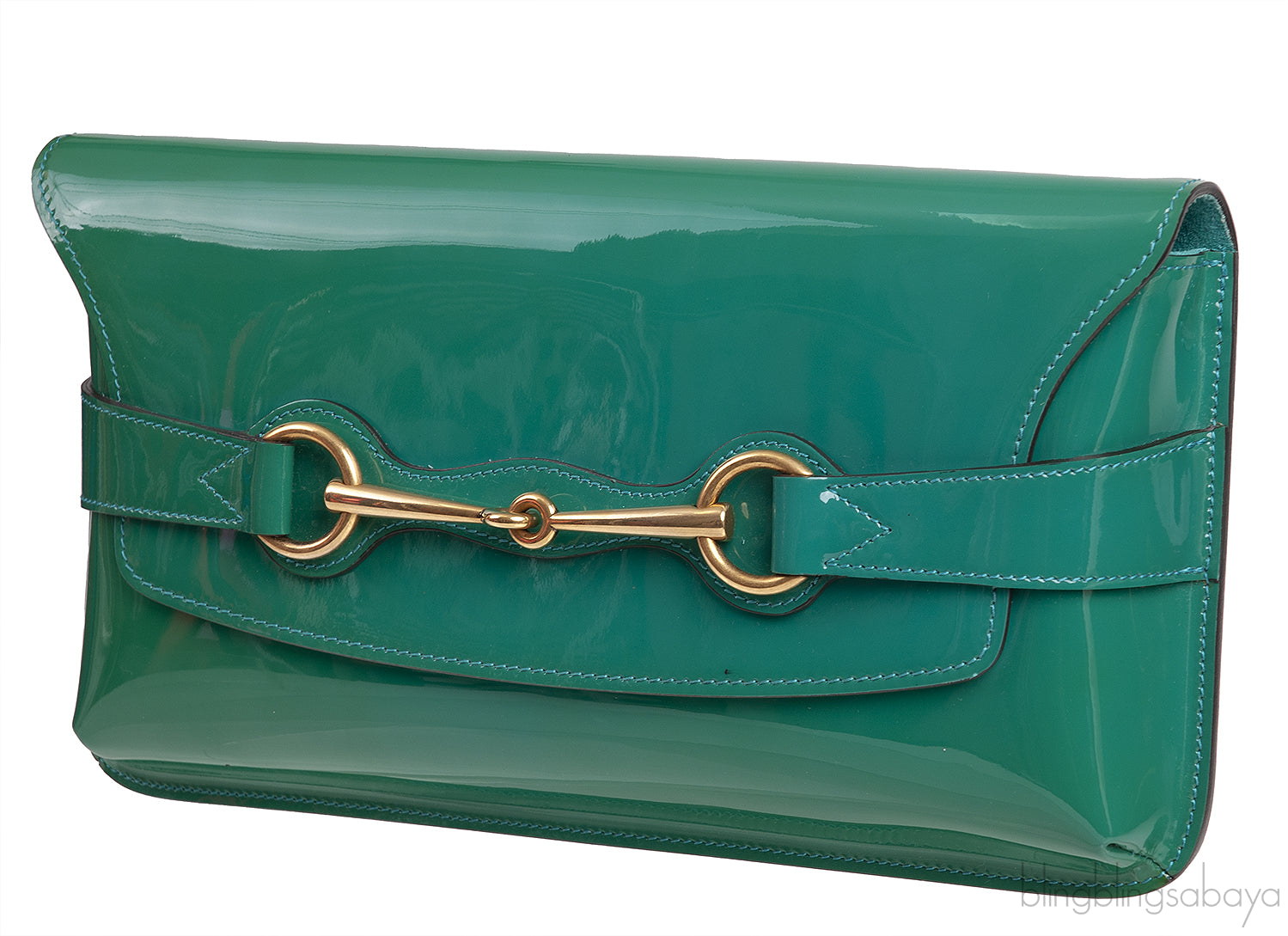 Bright Bit Green Patent Clutch