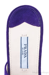 Purple Suede Red Crystal Sandals