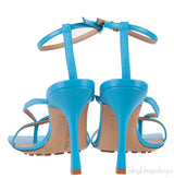 Blue Stretch Leather Sandals