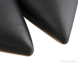 Black Pointed Slingback Lipstick Heels