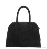 Soft Margaux 10 Black Suede Leather Bag