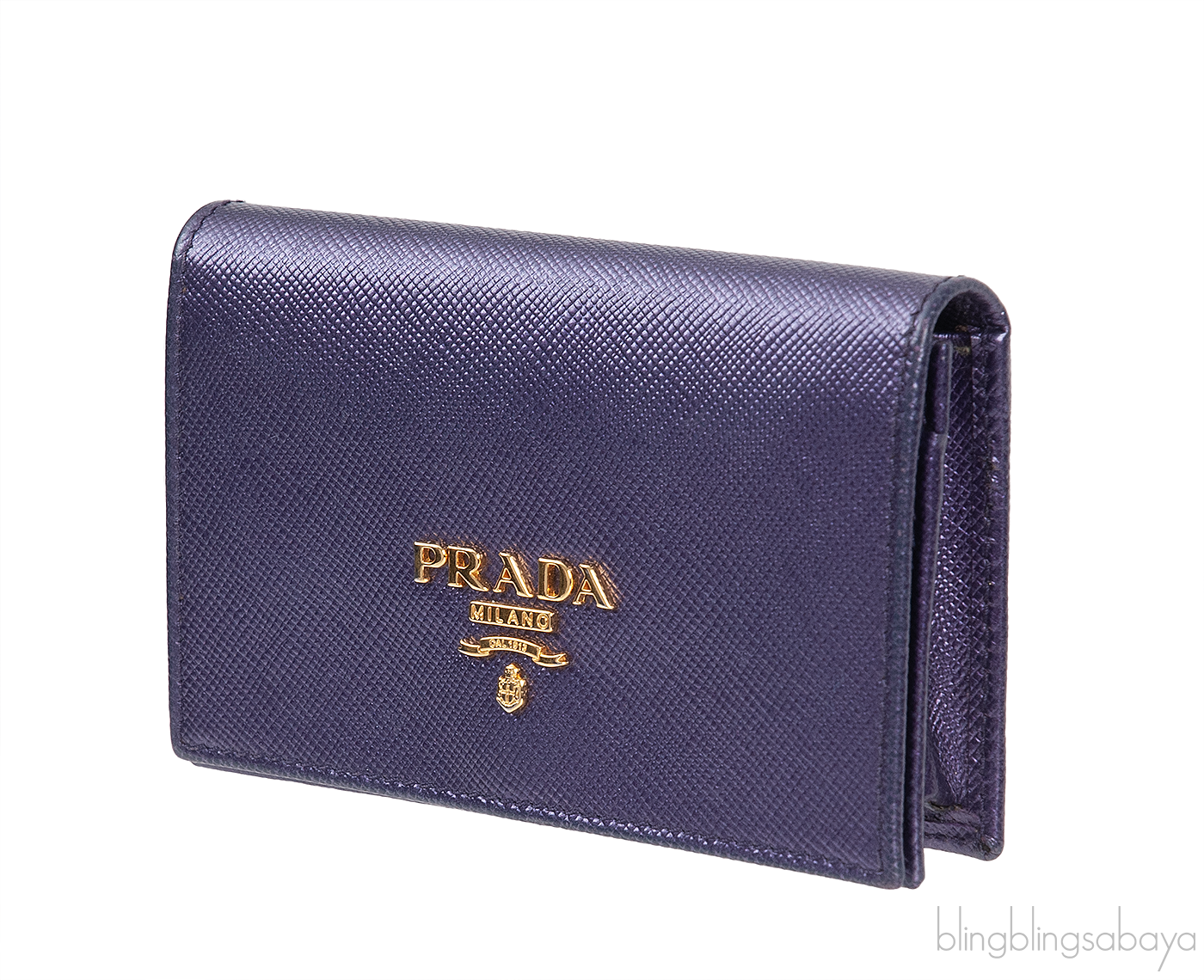 Prada Purple Saffiano Card Holder