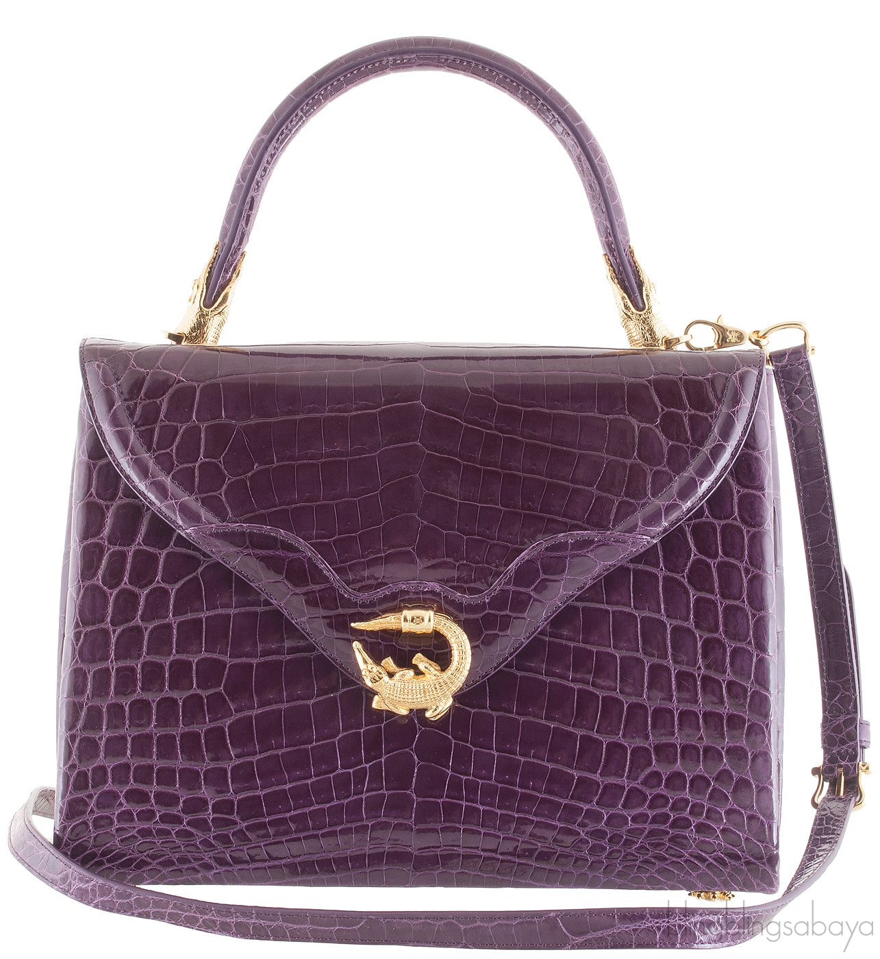 Signature Amethyst Crocodile Bag