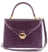 Signature Amethyst Crocodile Bag